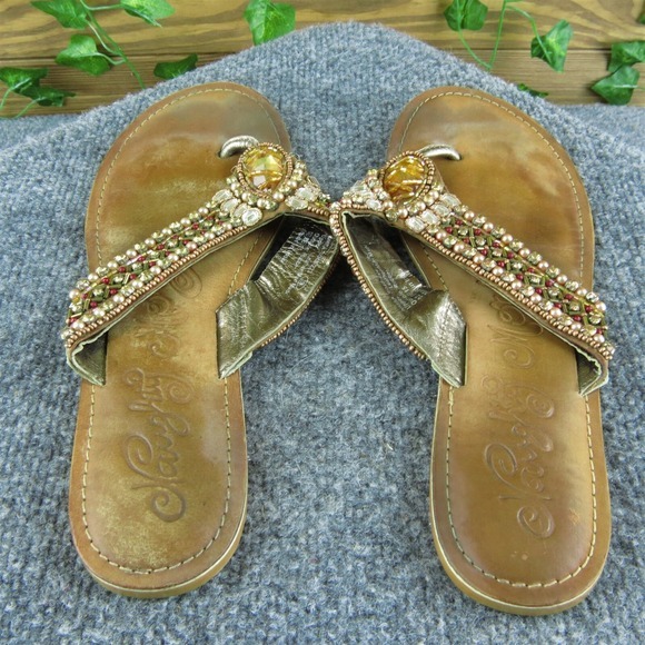 Naughty Monkey Women's Flip Flop Brown Synthetic Size 9M Used 2025 - Picture 5 of 7